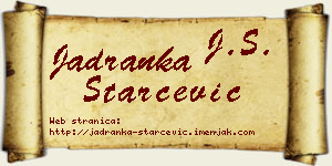 Jadranka Starčević vizit kartica